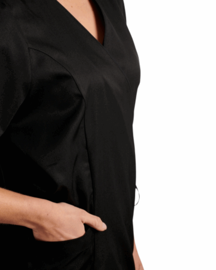 TUNIQUE ESTHETIQUE KIMONO NOIR TAILLE 0-36 – Image 3