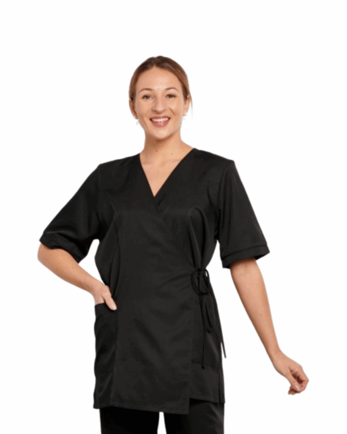 TUNIQUE ESTHETIQUE KIMONO NOIR TAILLE 0-36