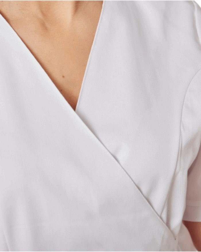 TUNIQUE ESTHETIQUE KIMONO BLANC TAILLE 0-36 – Image 6