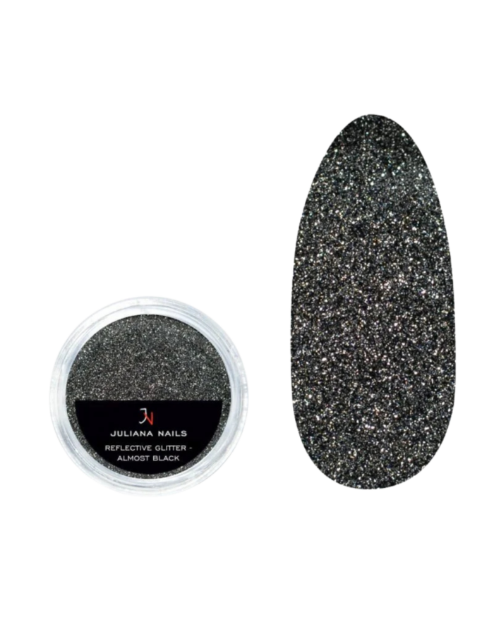 REFLECTIVE GLITTER - ALMOST BLACK