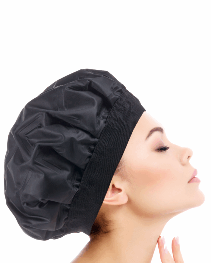 BONNET CHAUFFANT NOIR GEL MICRO-ONDABLE – Image 2