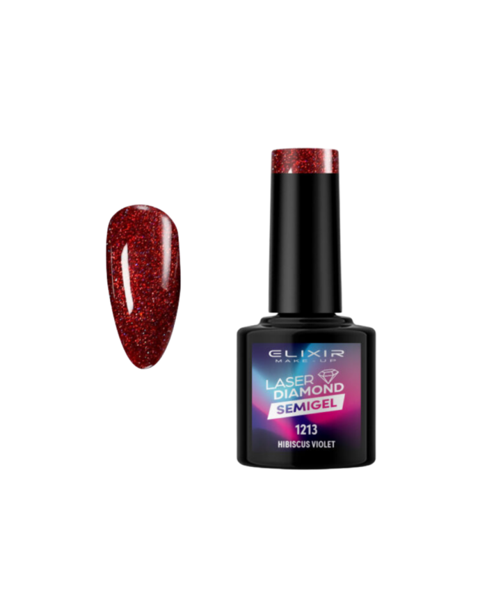 SEMI GEL #1213 LASER DIAMOND HIBISCUS VIOLET