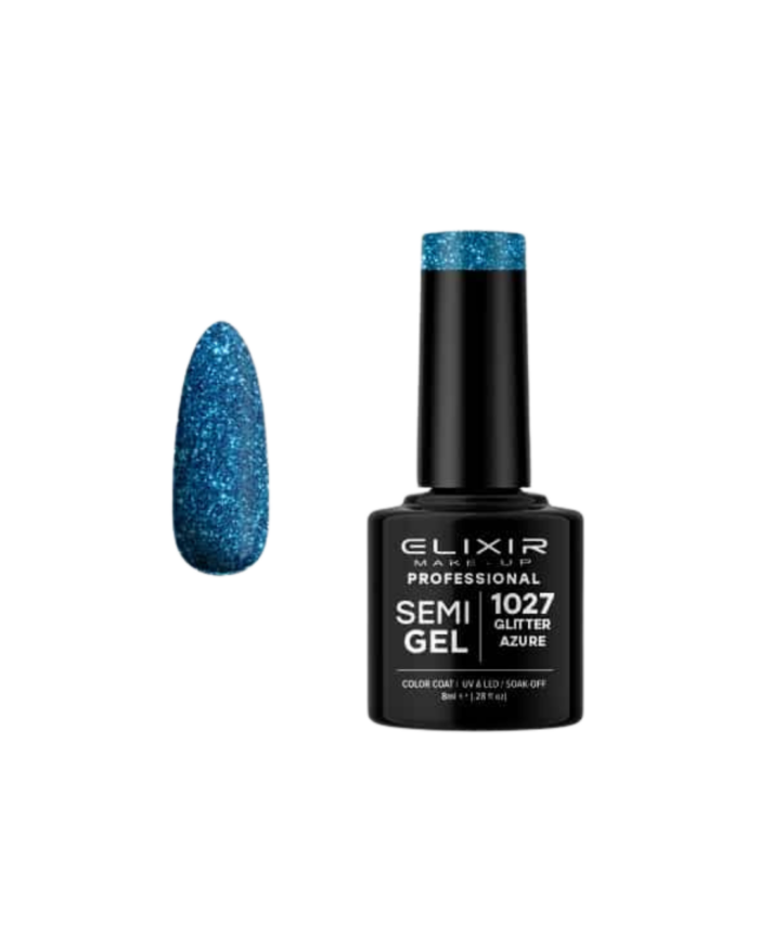 SEMI GEL #1027 GLITTER AZURE