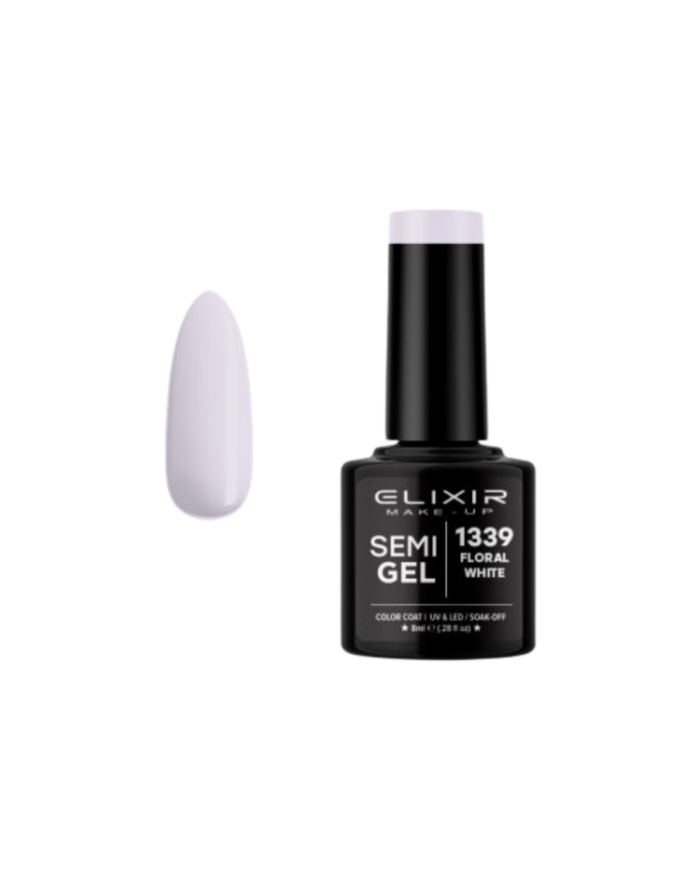 SEMI GEL #1339 FLORAL WHITE