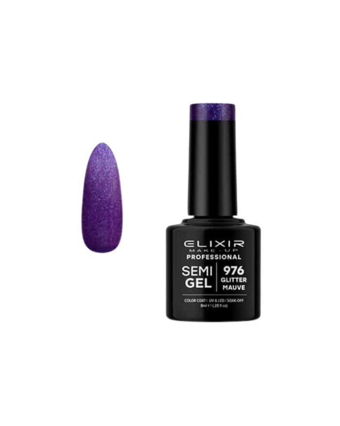 SEMI GEL #976 GLITTER MAUVE