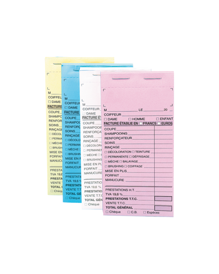 CARNET DE CAISSE BLEU SANS N° X1