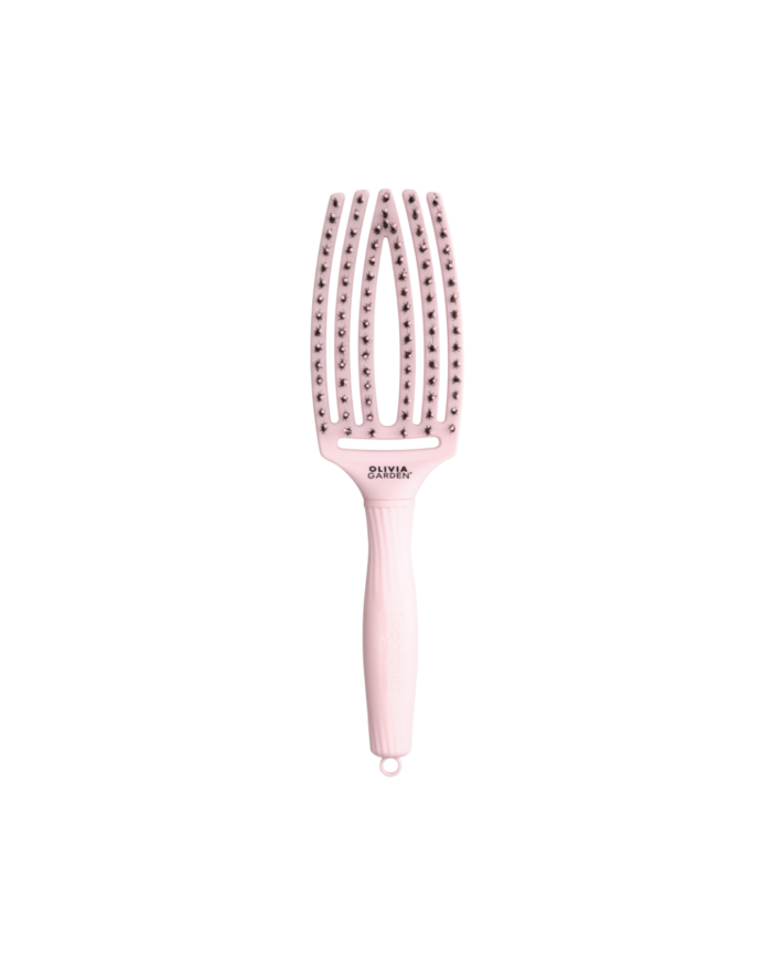 BROSSE FINGERBRUSH ICONIC BOAR & NYLON PASTEL PINK M OLIVIA GARDEN