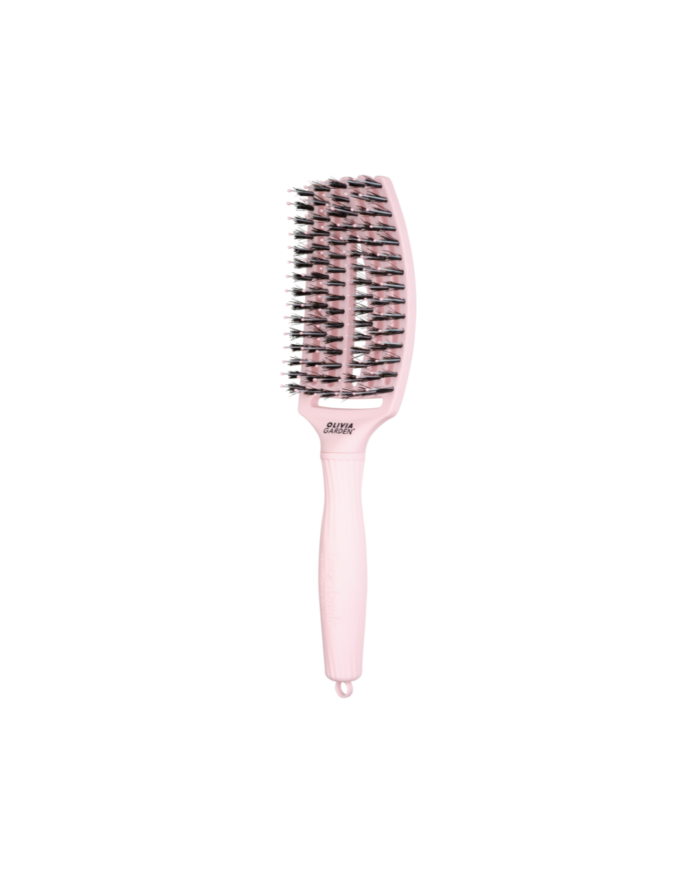 BROSSE FINGERBRUSH ICONIC BOAR & NYLON PASTEL PINK M OLIVIA GARDEN – Image 2