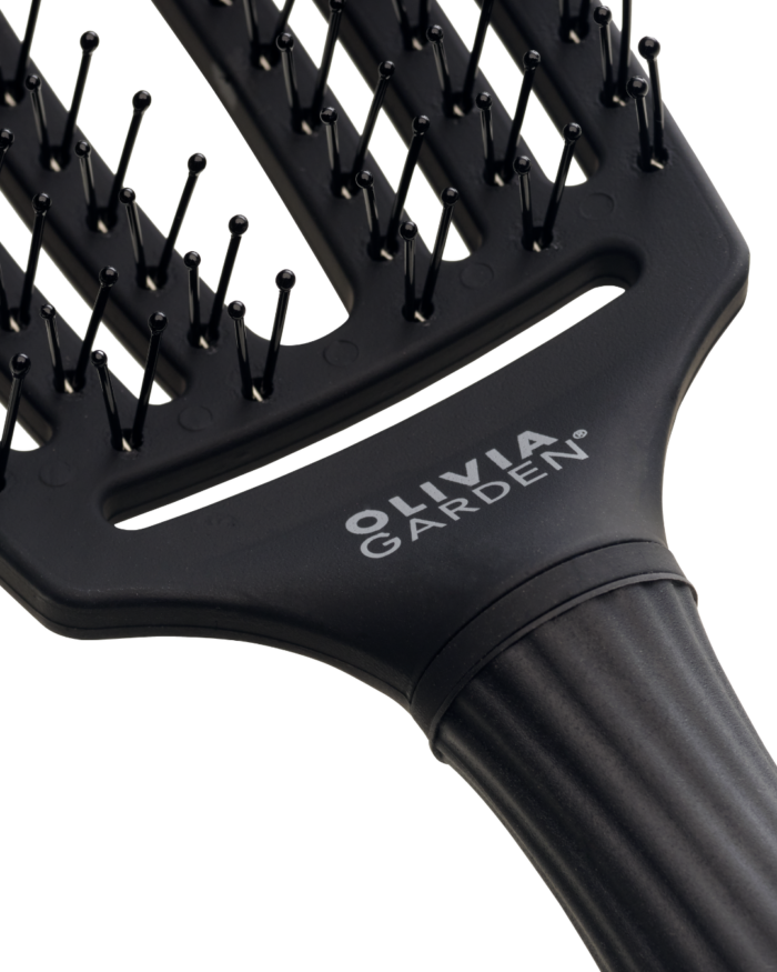 BROSSE FINGERBRUSH ICONIC DOUBLE BRISTLES BLACK M OLIVIA GARDEN – Image 3