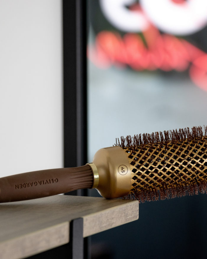 BROSSE EXPERT BLOWOUT SHINE WAVY BRISTLES GOLD&BROWN 35 OLIVIA GARDEN – Image 3