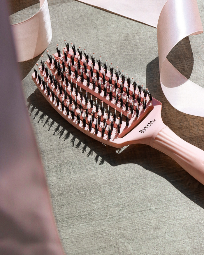BROSSE FINGERBRUSH ICONIC BOAR & NYLON PASTEL PINK M OLIVIA GARDEN – Image 14