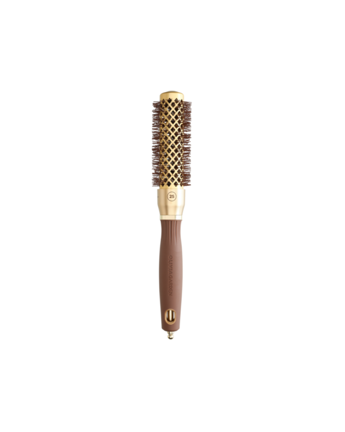 BROSSE EXPERT BLOWOUT SHINE WAVY BRISTLES GOLD&BROWN 25 OLIVIA GARDEN