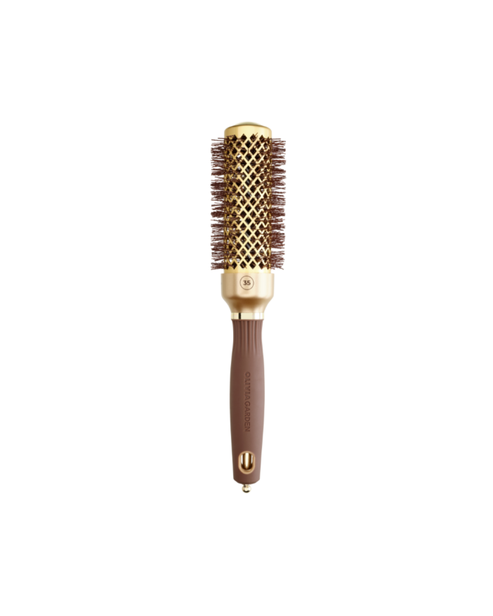 BROSSE EXPERT BLOWOUT SHINE WAVY BRISTLES GOLD&BROWN 35 OLIVIA GARDEN