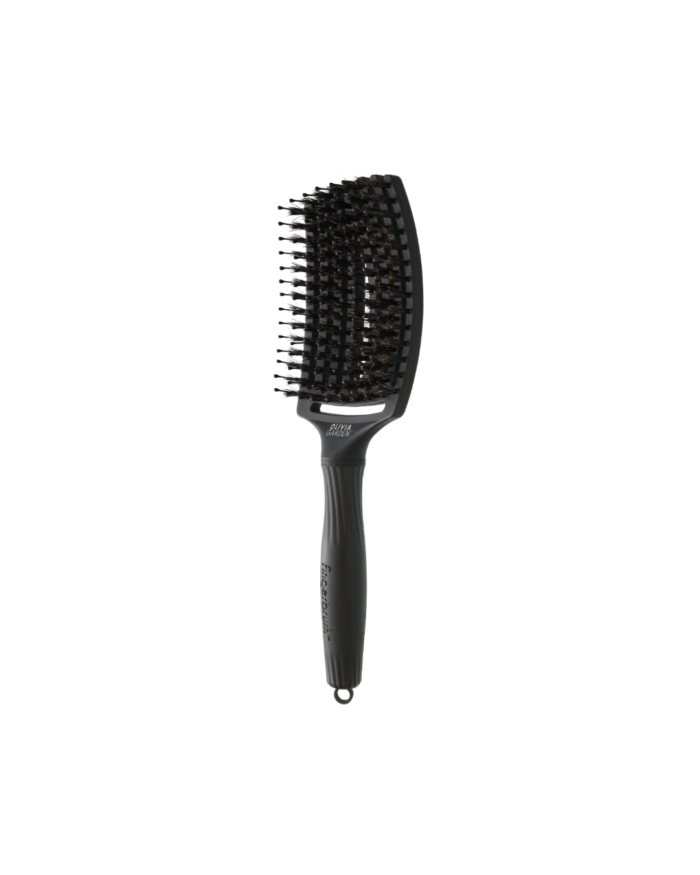 BROSSE FINGERBRUSH ICONIC BOAR & NYLON FULL BLACK L OLIVIA GARDEN – Image 2