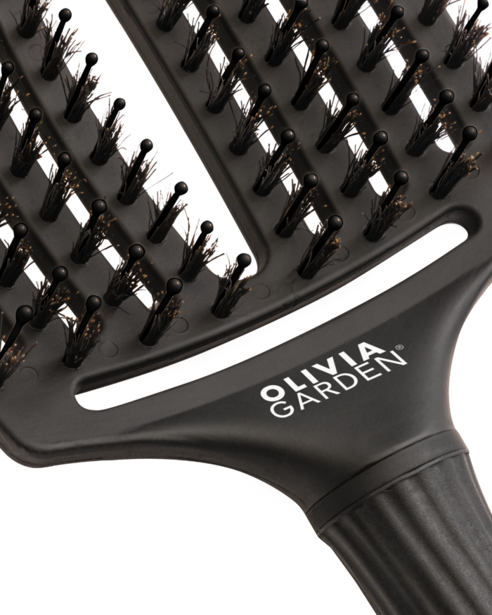 BROSSE FINGERBRUSH ICONIC BOAR & NYLON FULL BLACK L OLIVIA GARDEN – Image 3