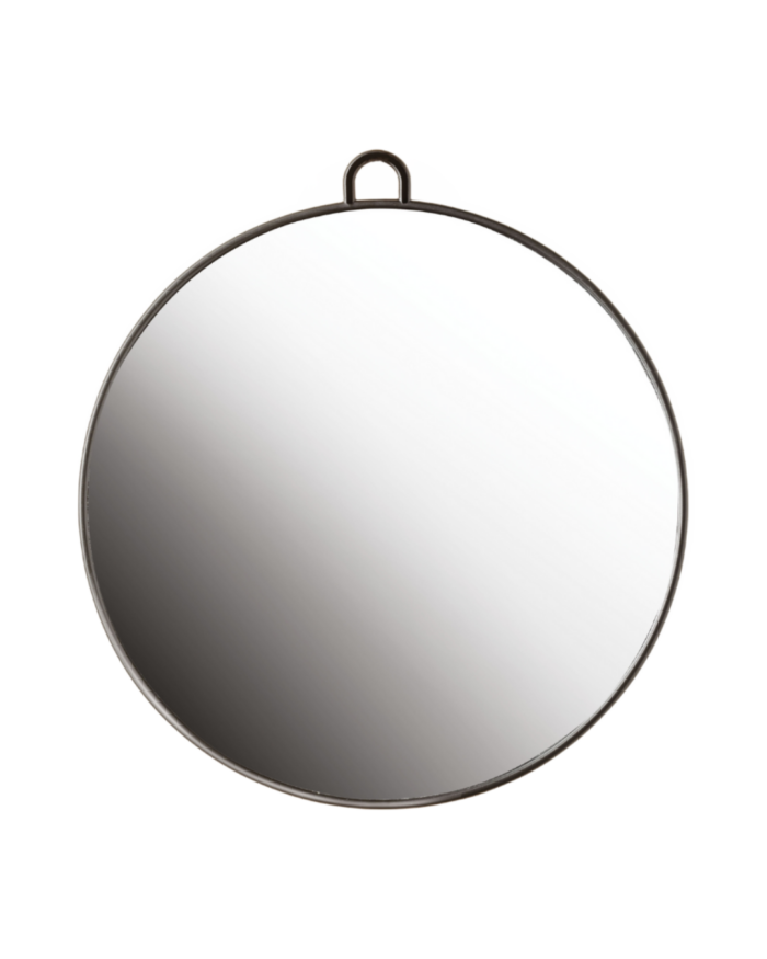 MIROIR ROND NOIR D29CM