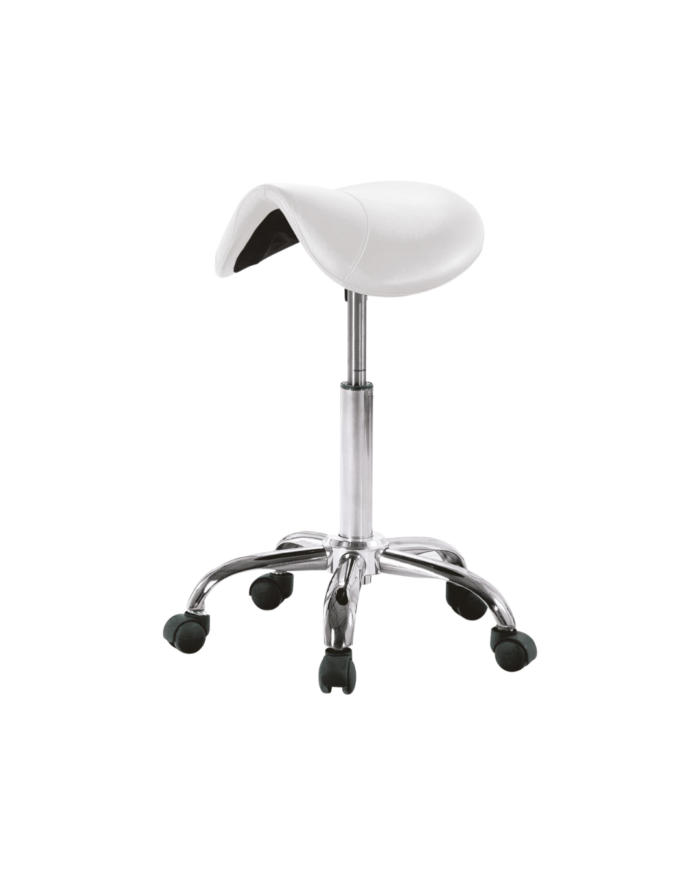 TABOURET SELLE DE CHEVAL BLANC