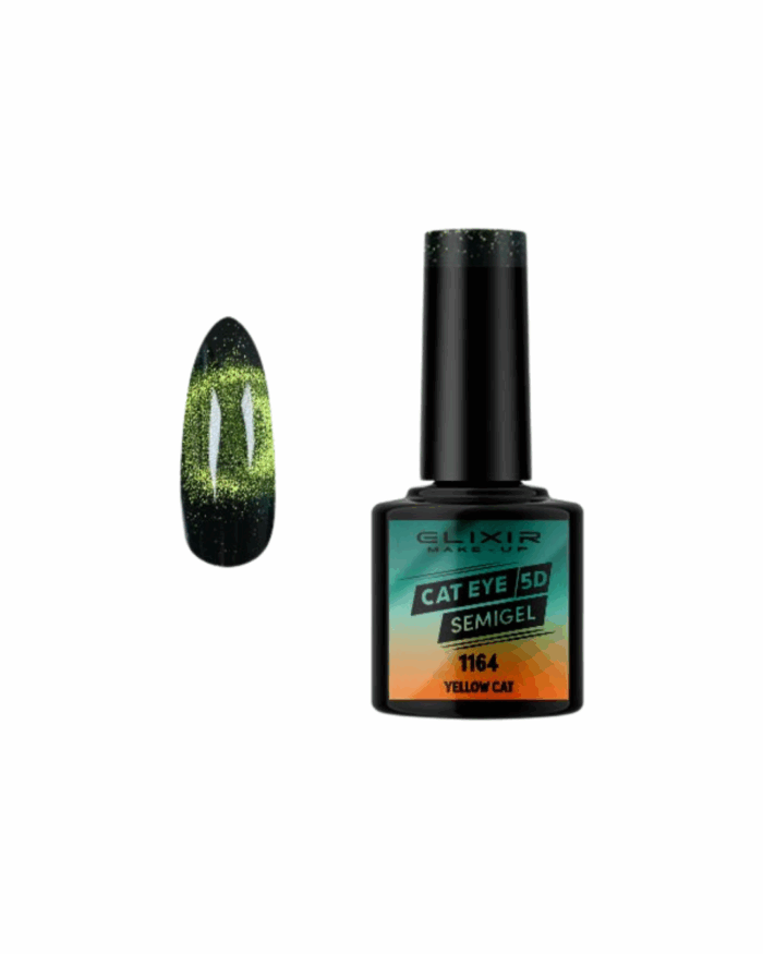 SEMI GEL #1164 CAT EYES YELLOW CAT