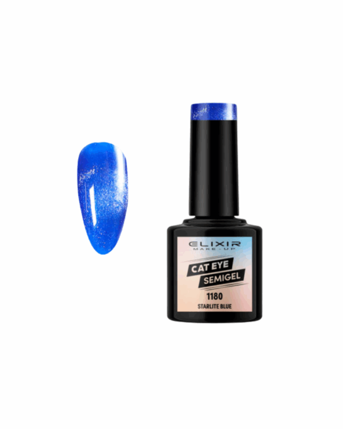 SEMI GEL #1180 CAT EYES STARLITE BLUE