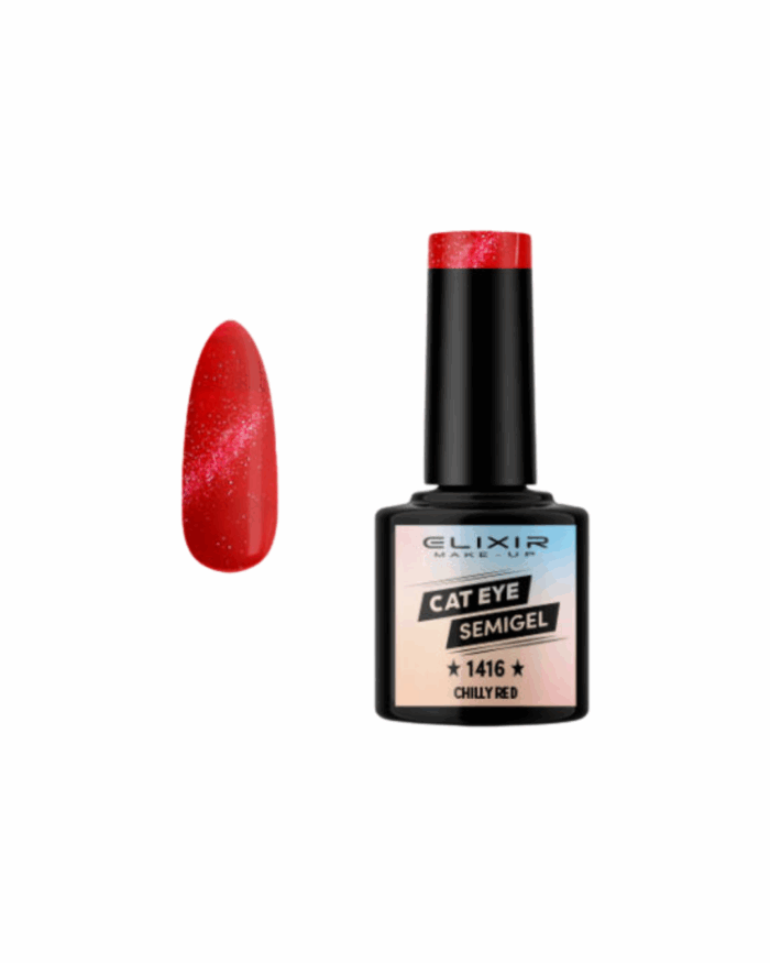 SEMI GEL #1416 CAT EYES CHILLY RED