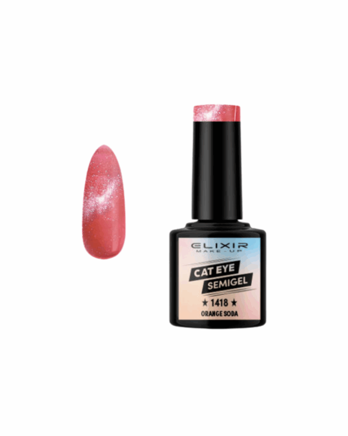 SEMI GEL #1418 CAT EYES ORANGE SODA