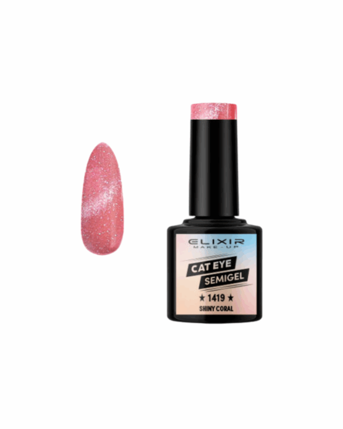 SEMI GEL #1419 CAT EYES SHINY CORAL