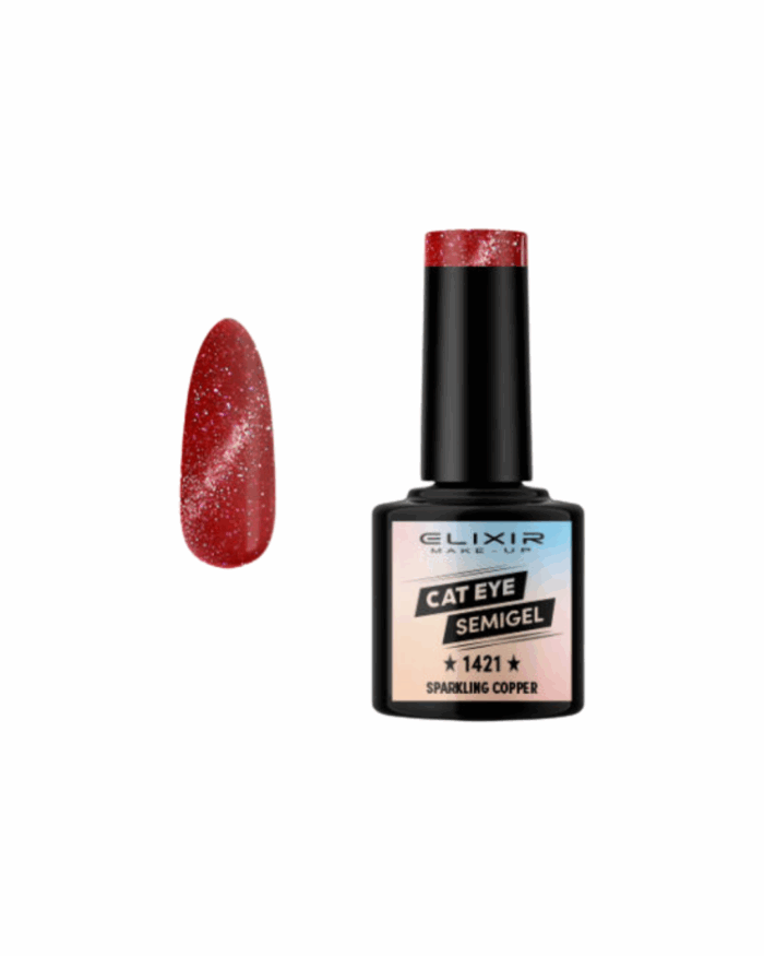 SEMI GEL #1421 CAT EYES SPARKLING COPPER