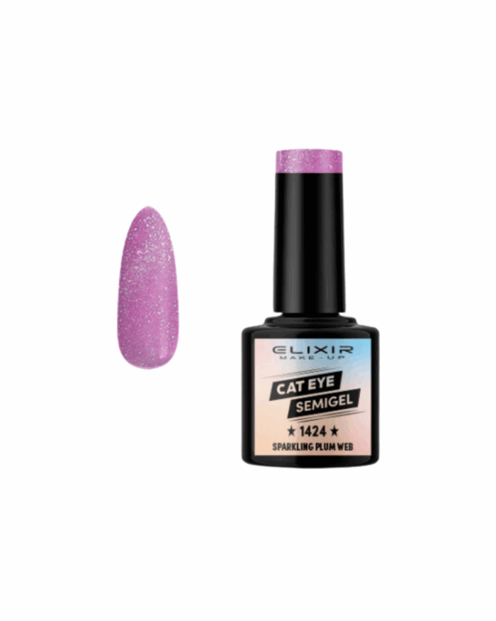 SEMI GEL #1424 CAT EYES SPARKLING PLUM WEB