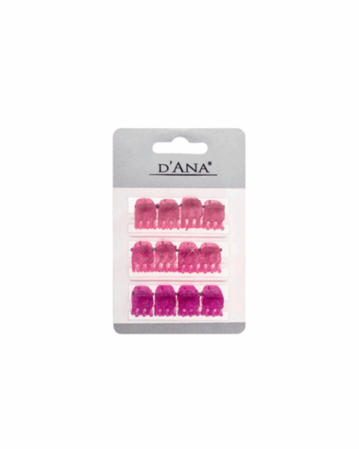 PINCE MINI ROSE GLITTER X12