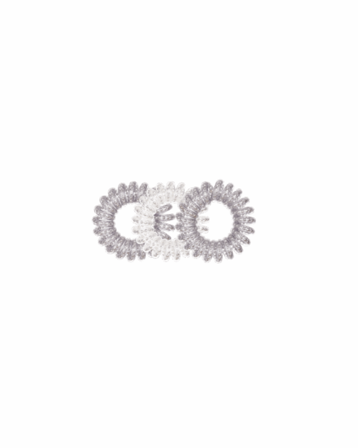 ELASTIQUE RESSORT PERLE ARGENT X3