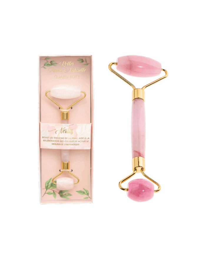 ROLLER PIERRE NATURELLE QUARTZ ROSE